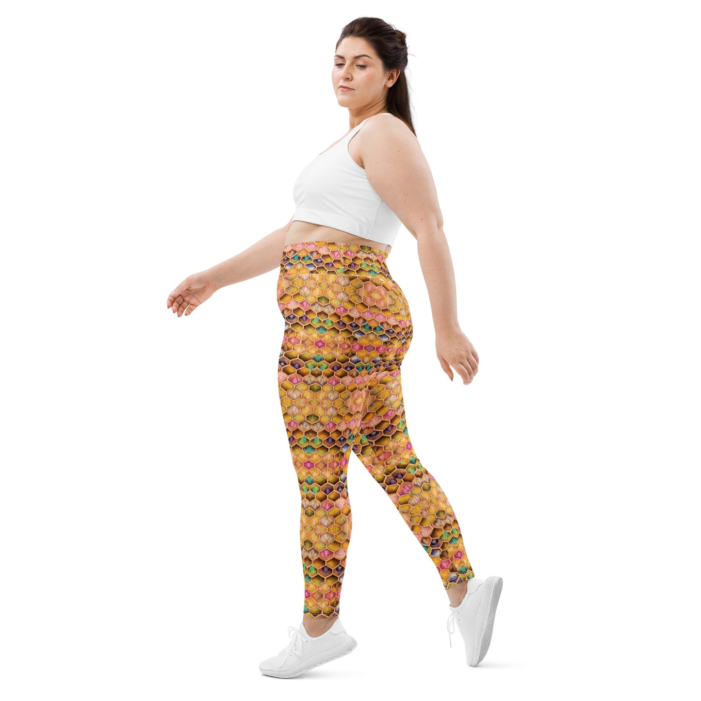 Rainbow Hive Radiance Plus Size Leggings