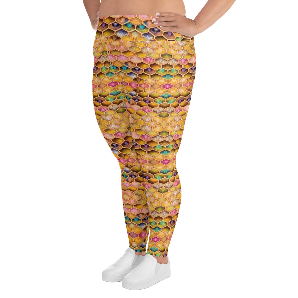 Rainbow Hive Radiance Plus Size Leggings