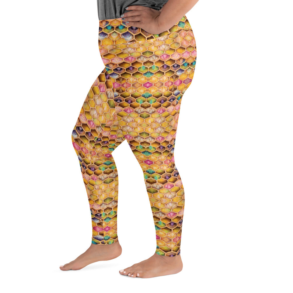 Rainbow Hive Radiance Plus Size Leggings