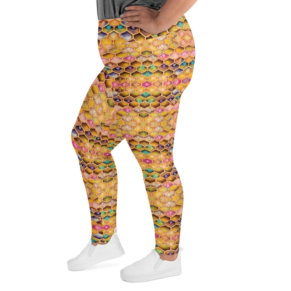 Rainbow Hive Radiance Plus Size Leggings