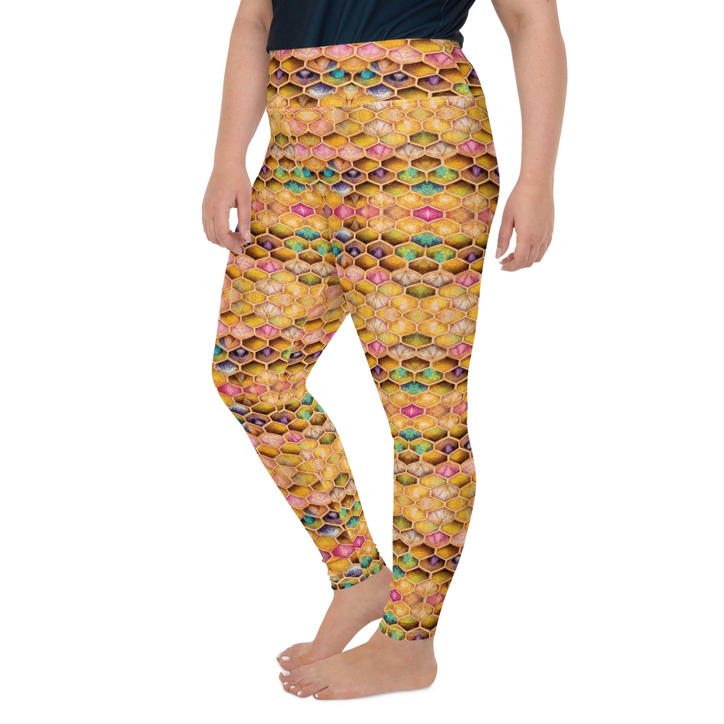 Rainbow Hive Radiance Plus Size Leggings