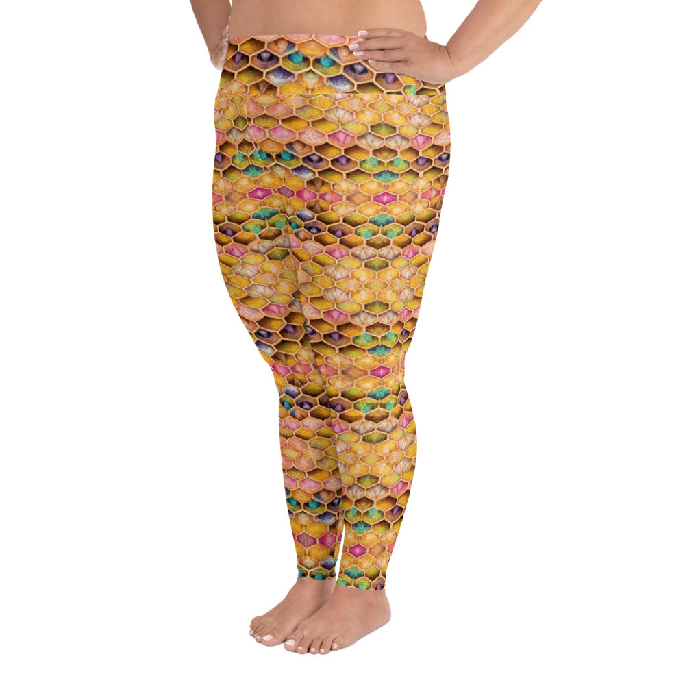 Rainbow Hive Radiance Plus Size Leggings