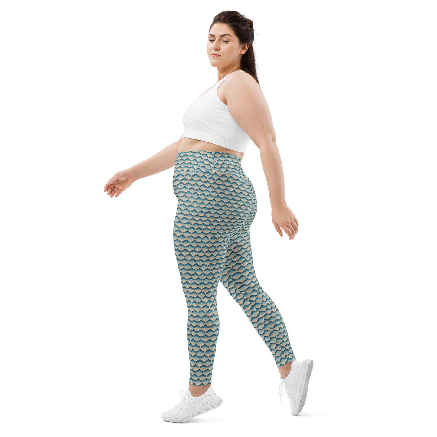 Seafoam Scales Plus Size Leggings