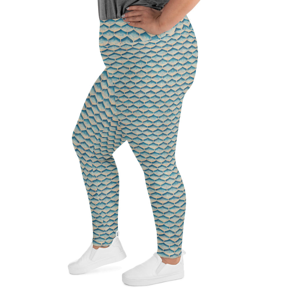 Seafoam Scales Plus Size Leggings