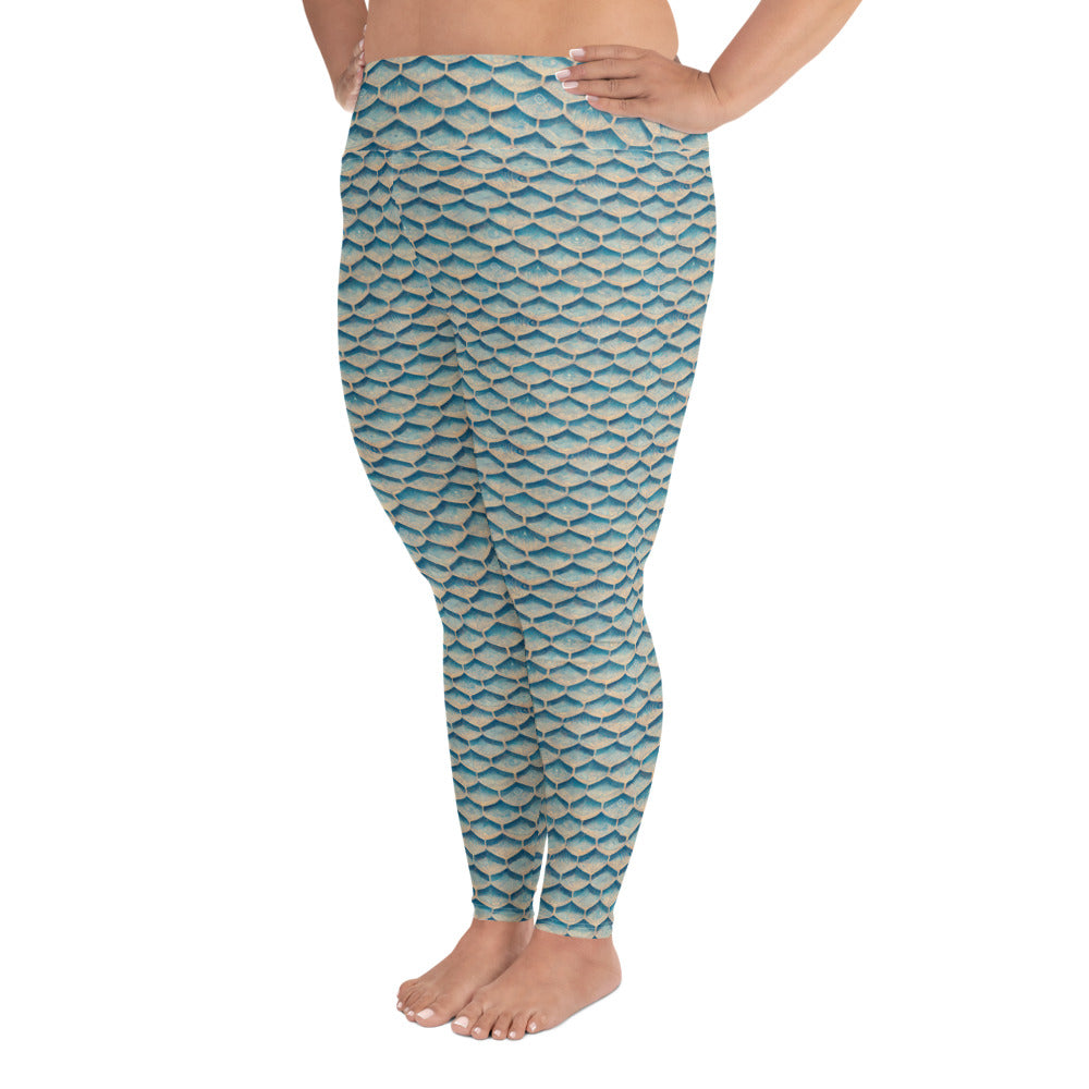 Seafoam Scales Plus Size Leggings