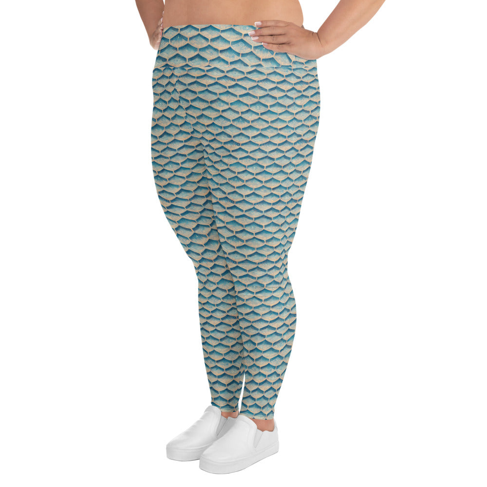 Seafoam Scales Plus Size Leggings