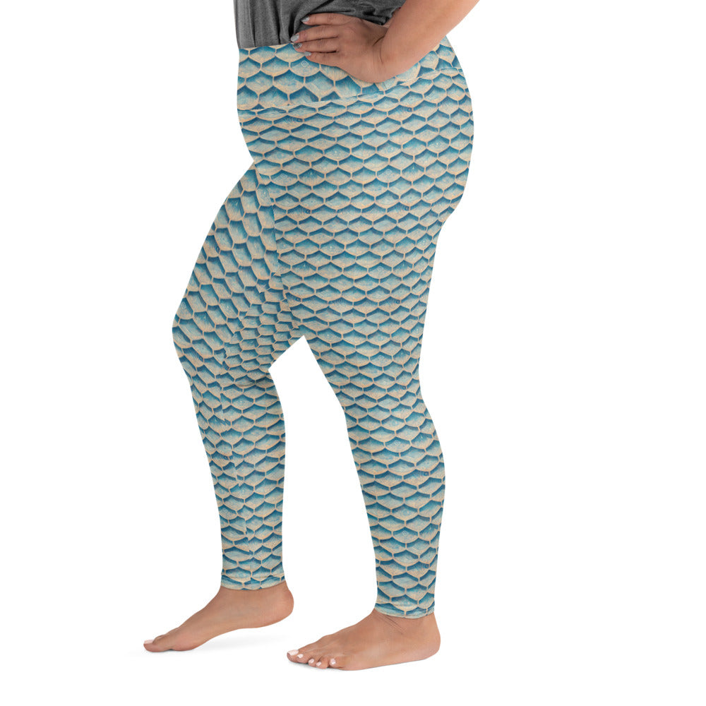 Seafoam Scales Plus Size Leggings