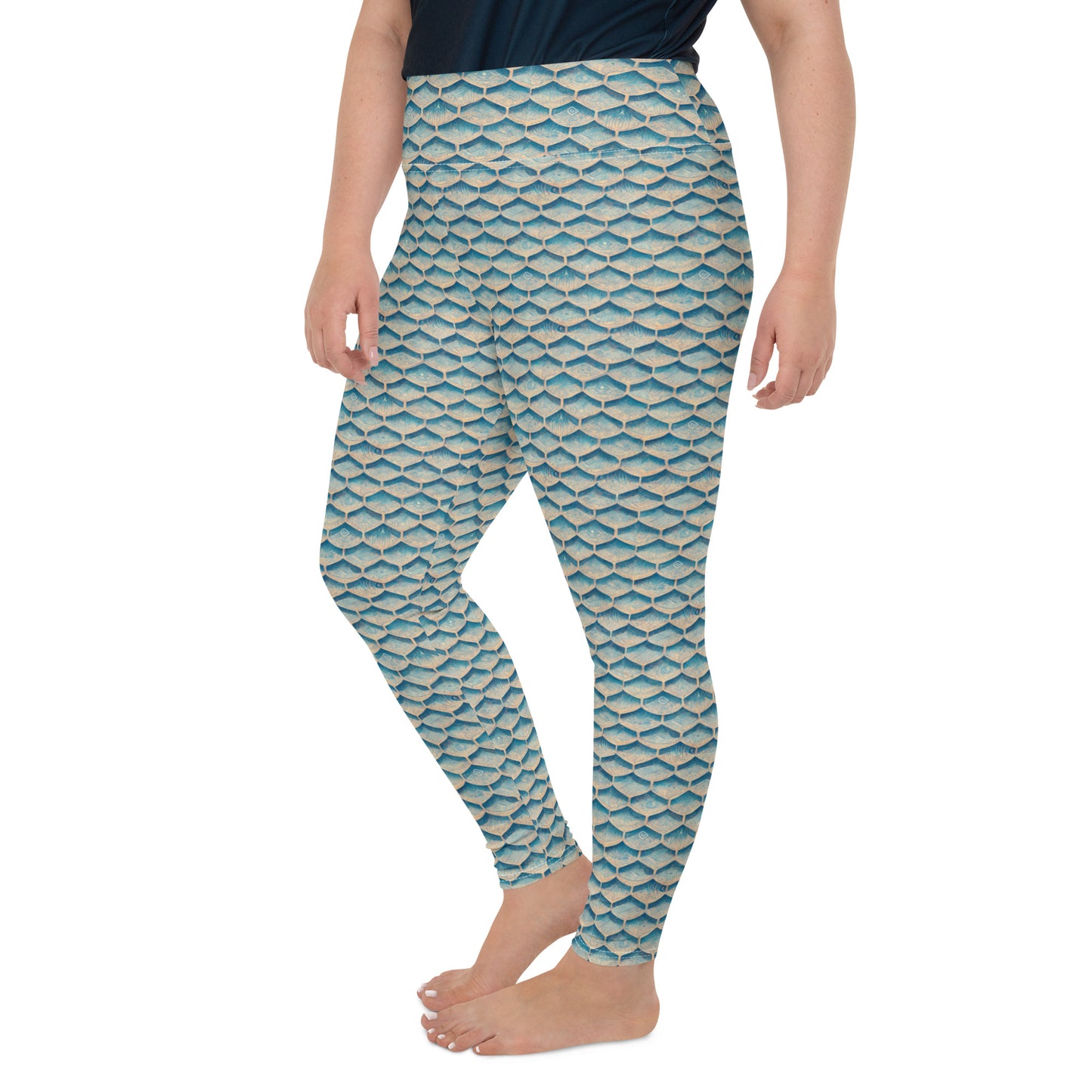 Seafoam Scales Plus Size Leggings