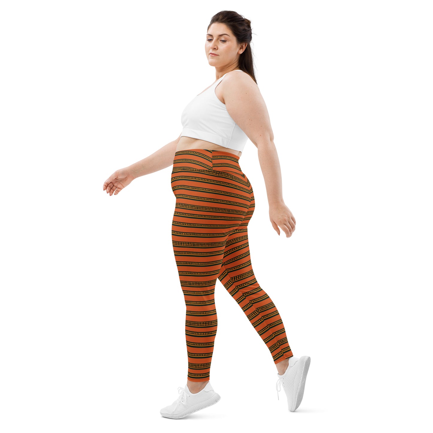 Timbuktu Tangerine Tapestry Plus Size Leggings