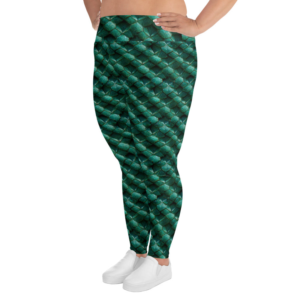 Emeralda the Great Forest Dragon Plus Size Leggings