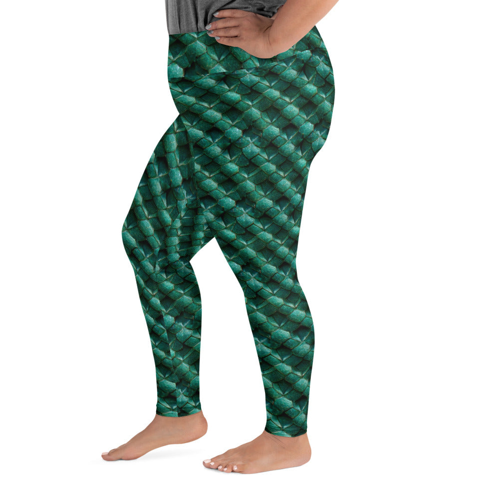 Emeralda the Great Forest Dragon Plus Size Leggings