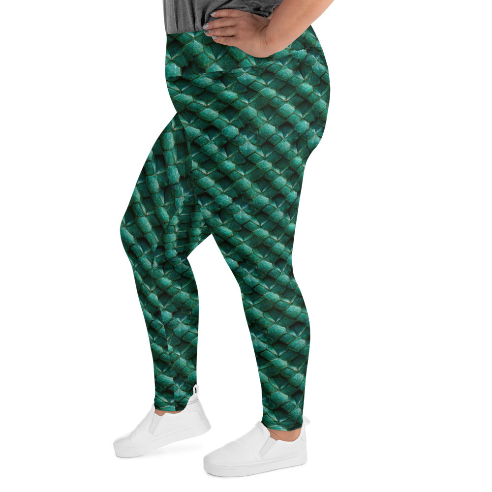 Emeralda the Great Forest Dragon Plus Size Leggings