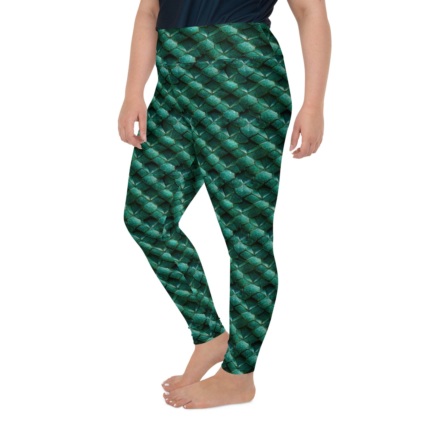 Emeralda the Great Forest Dragon Plus Size Leggings