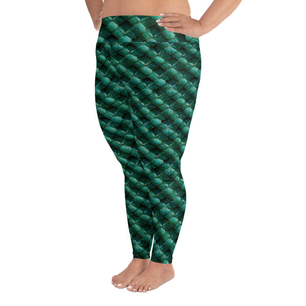 Emeralda the Great Forest Dragon Plus Size Leggings