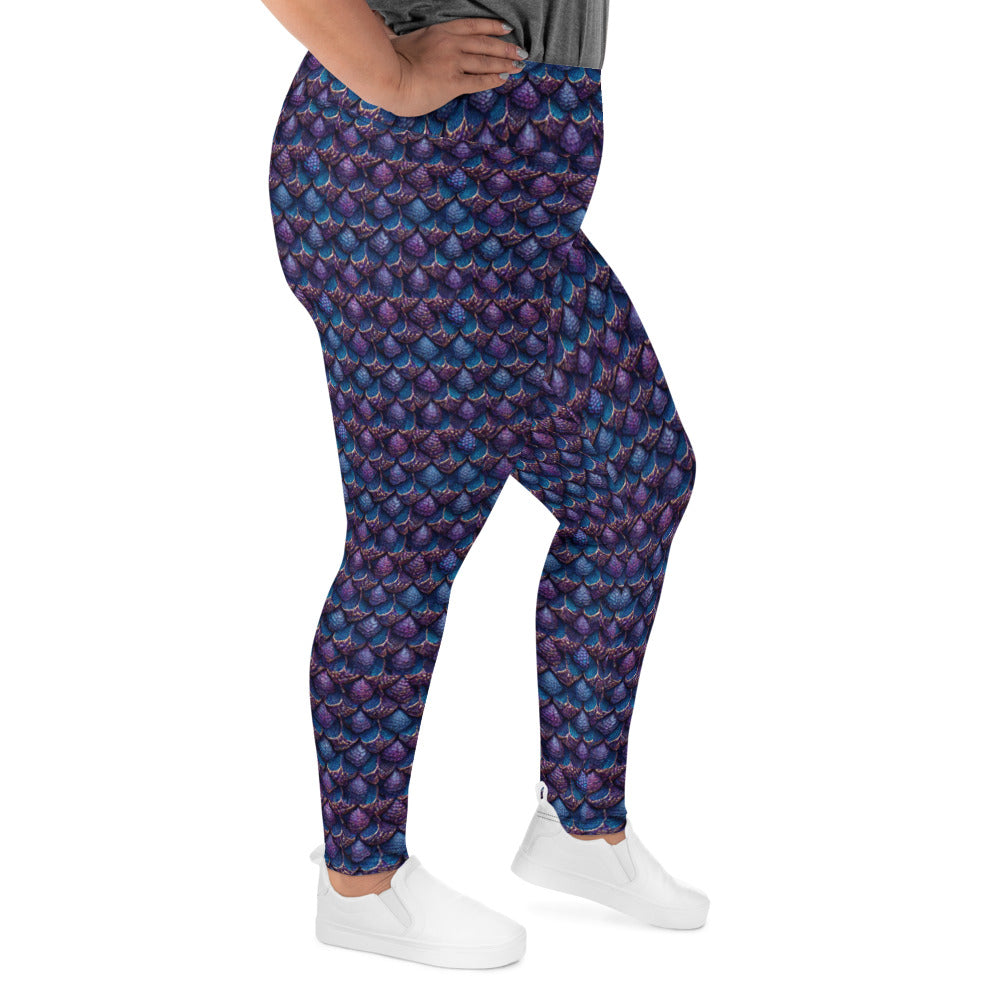 Luminosa, the Radiant Amethyst Drakon Plus Size Leggings