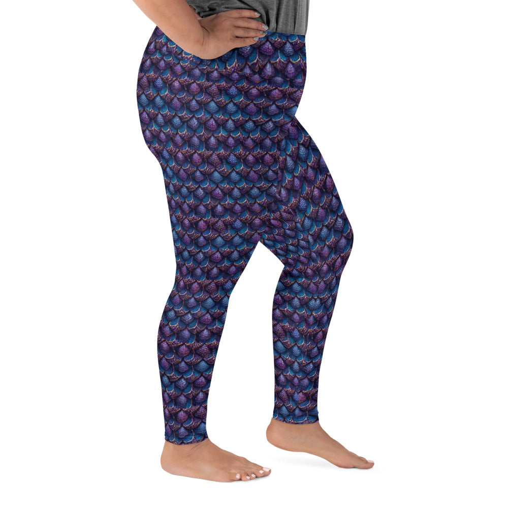 Luminosa, the Radiant Amethyst Drakon Plus Size Leggings