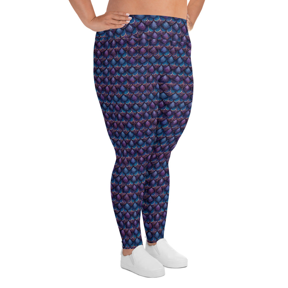 Luminosa, the Radiant Amethyst Drakon Plus Size Leggings