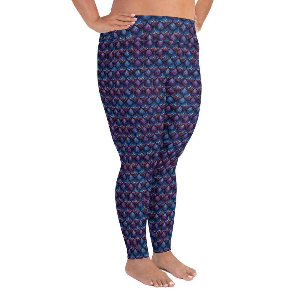 Luminosa, the Radiant Amethyst Drakon Plus Size Leggings