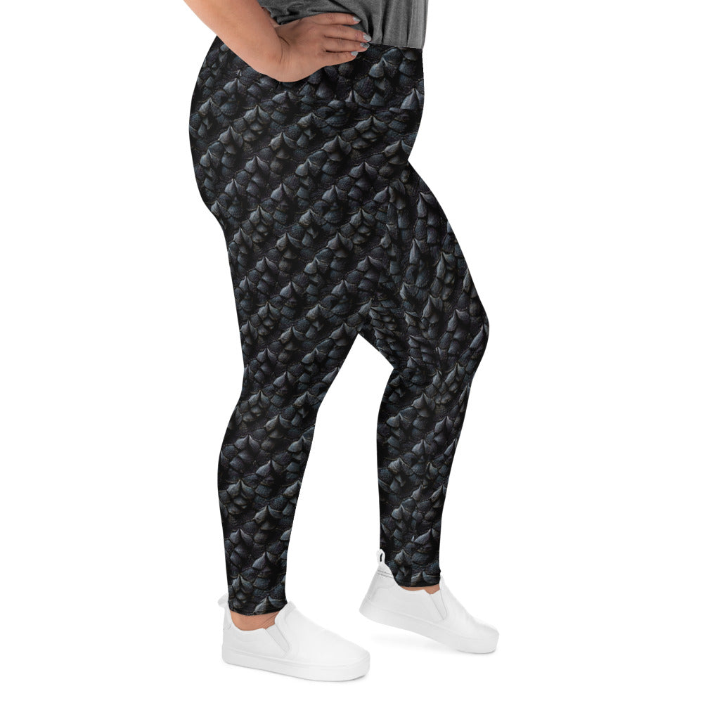 Onyxxor, the Cliff Sentinel Dragon Plus Size Leggings