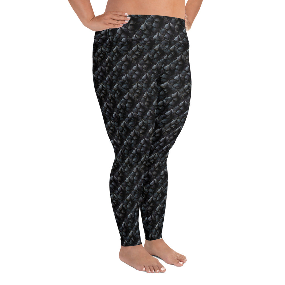 Onyxxor, the Cliff Sentinel Dragon Plus Size Leggings