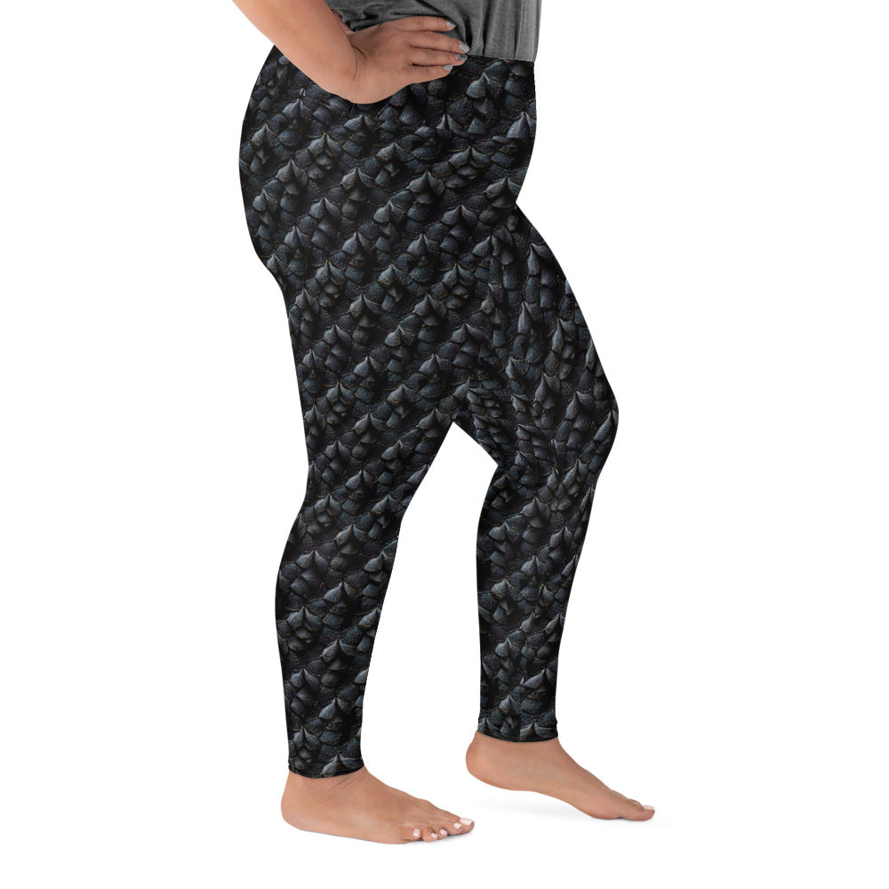 Onyxxor, the Cliff Sentinel Dragon Plus Size Leggings