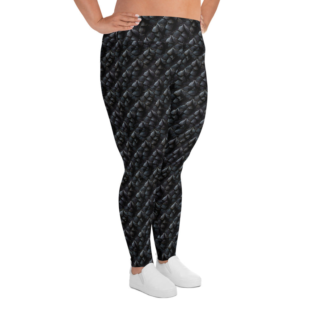 Onyxxor, the Cliff Sentinel Dragon Plus Size Leggings