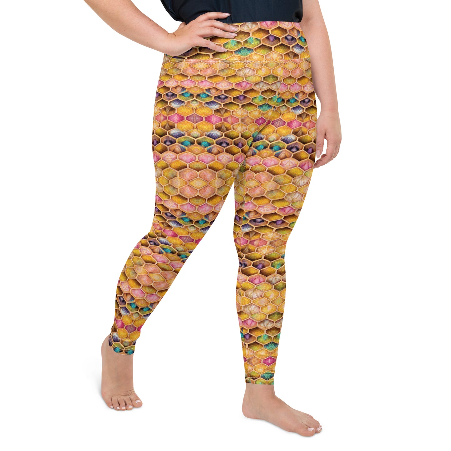 Rainbow Hive Radiance Plus Size Leggings