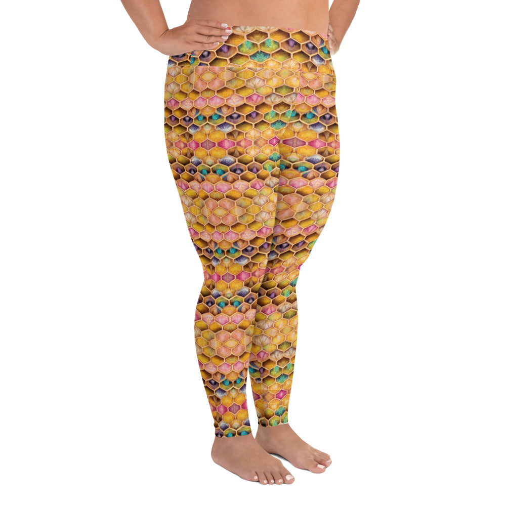 Rainbow Hive Radiance Plus Size Leggings