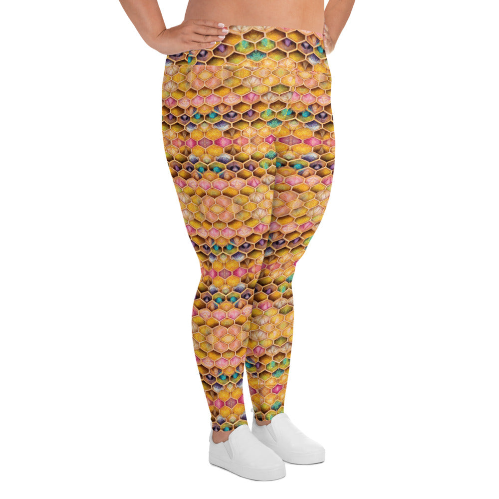 Rainbow Hive Radiance Plus Size Leggings