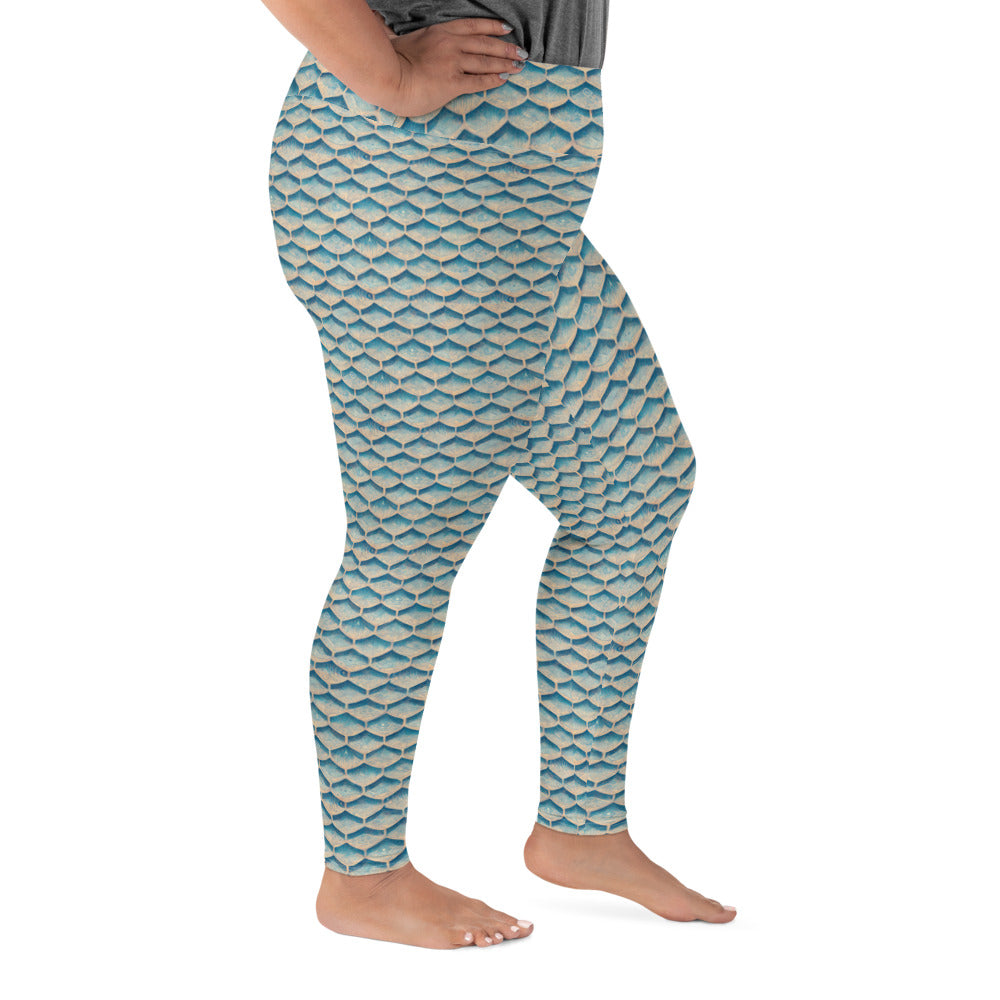 Seafoam Scales Plus Size Leggings