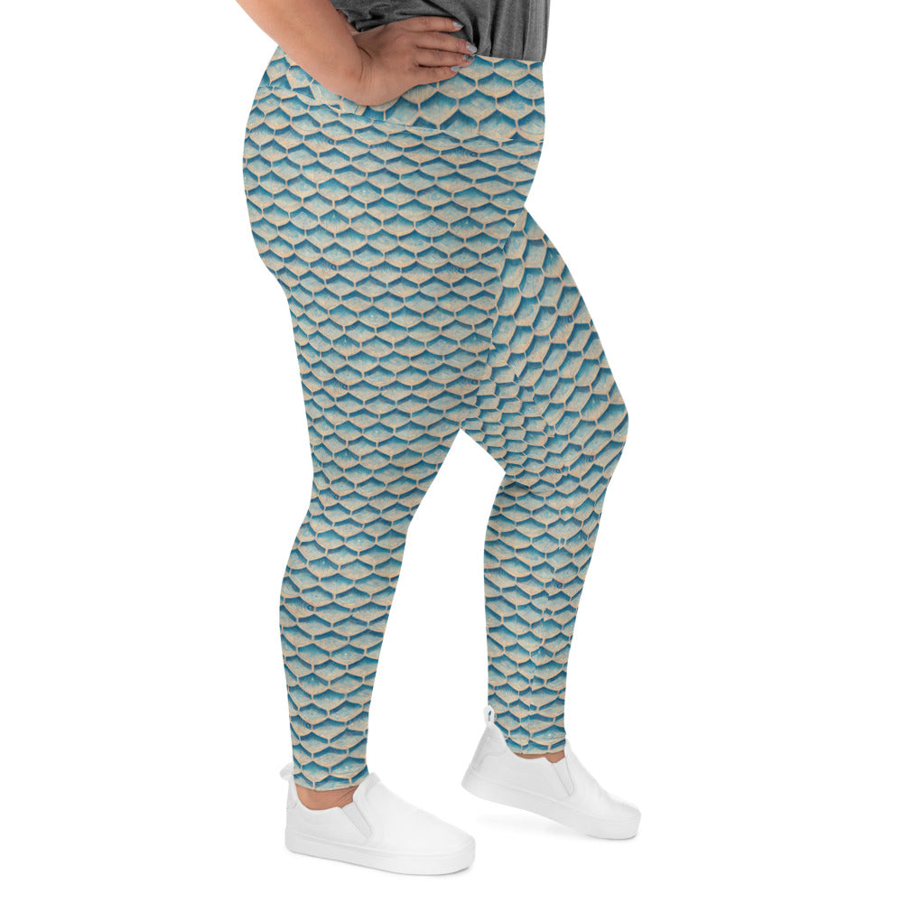 Seafoam Scales Plus Size Leggings