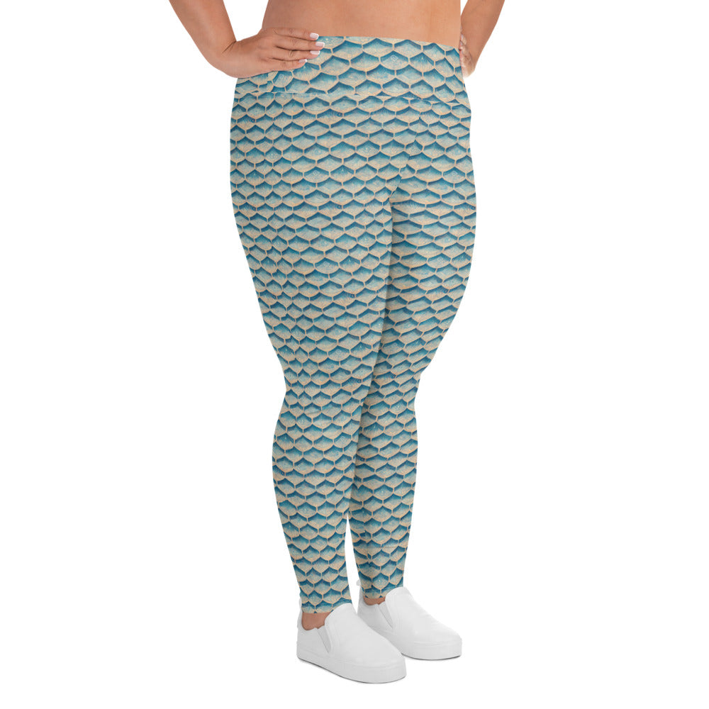 Seafoam Scales Plus Size Leggings