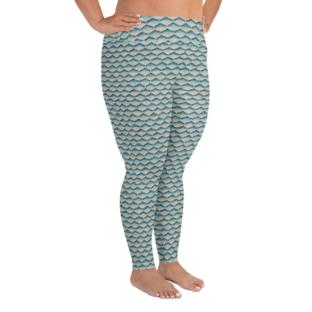 Seafoam Scales Plus Size Leggings