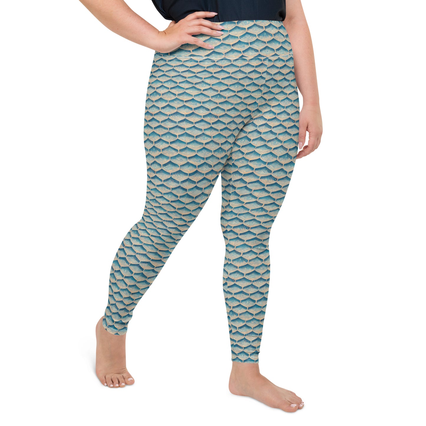 Seafoam Scales Plus Size Leggings