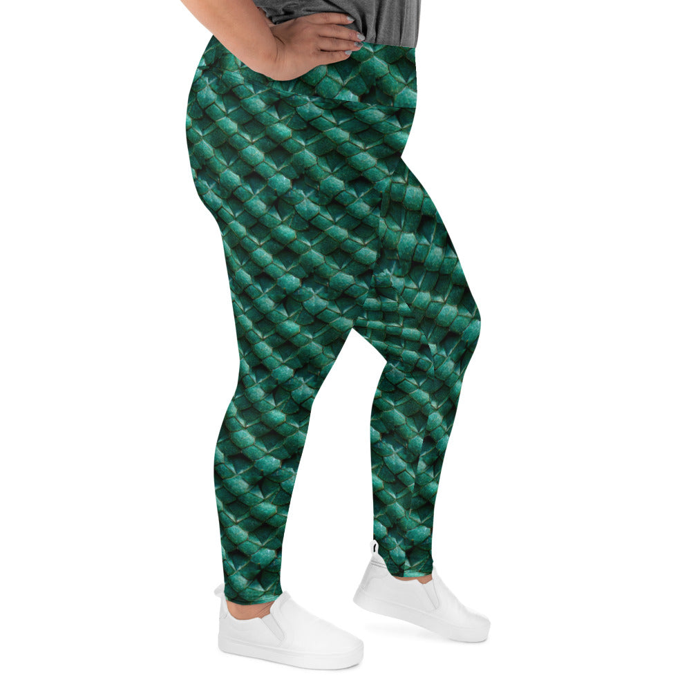 Emeralda the Great Forest Dragon Plus Size Leggings