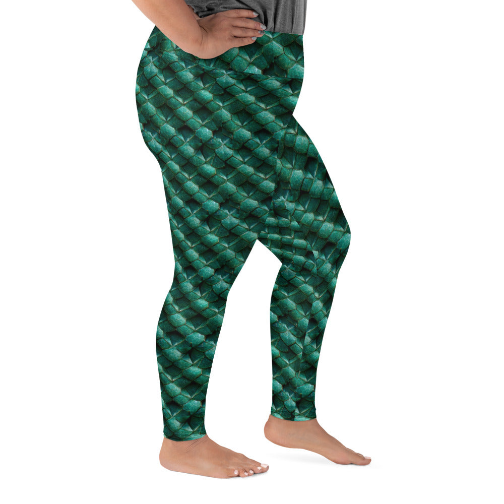 Emeralda the Great Forest Dragon Plus Size Leggings