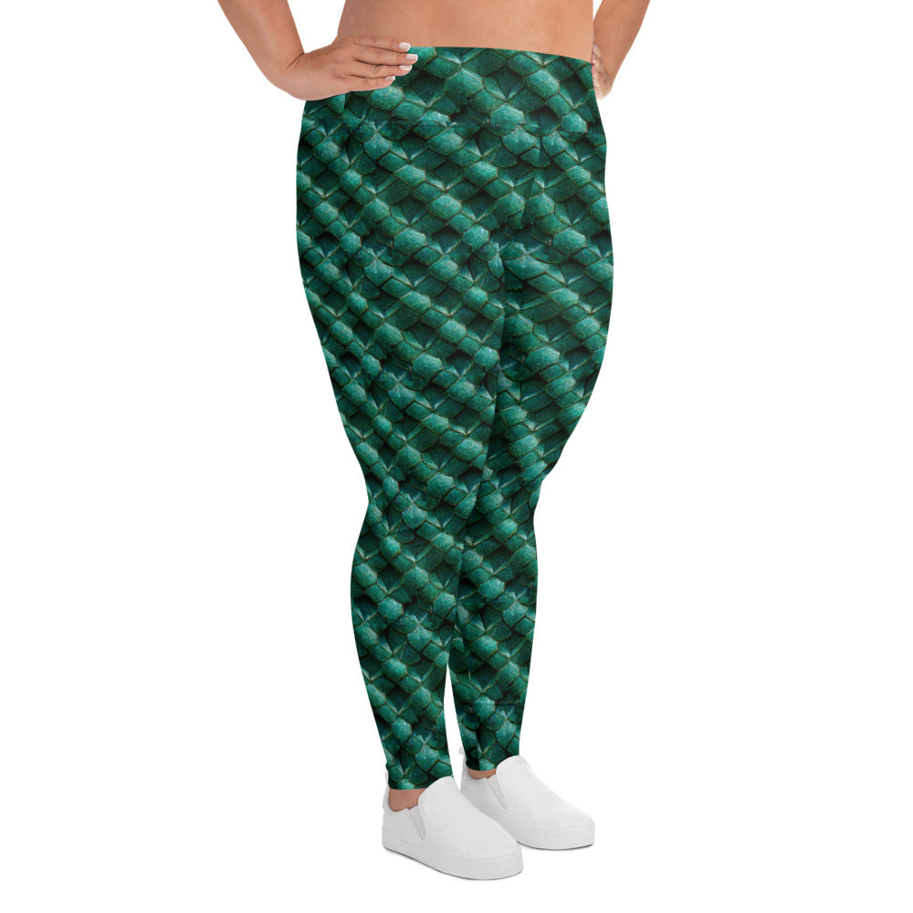 Emeralda the Great Forest Dragon Plus Size Leggings