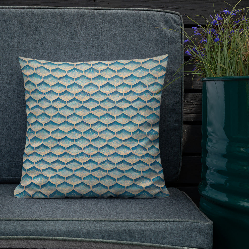 Seafoam Scales Premium Pillow