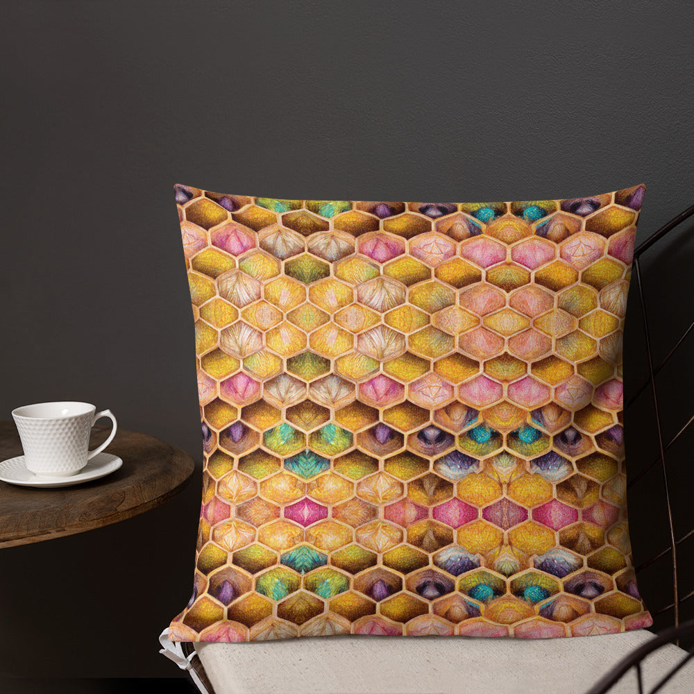 Rainbow Hive Radiance Premium Pillow