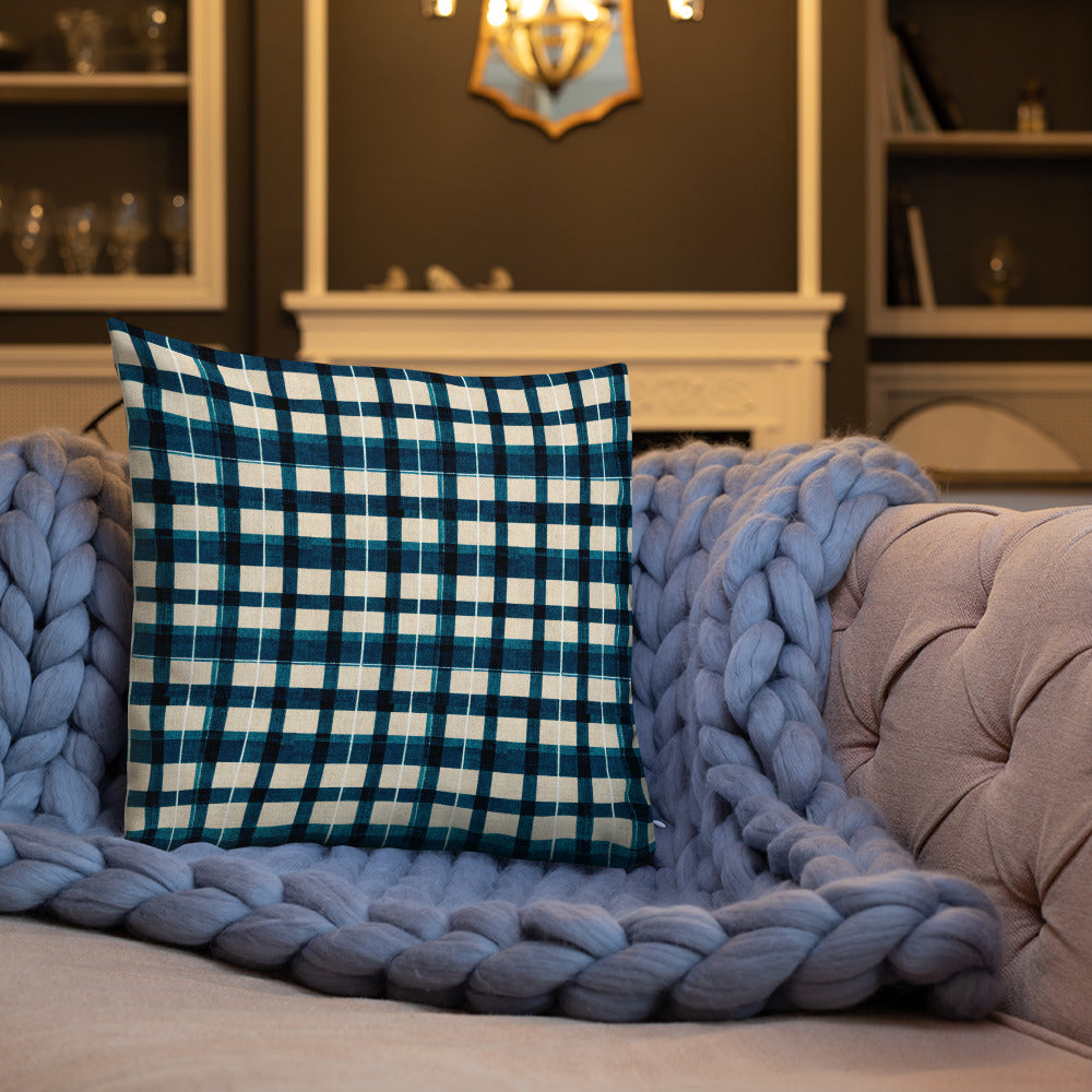 Frosty Glen Plaid Premium Pillow