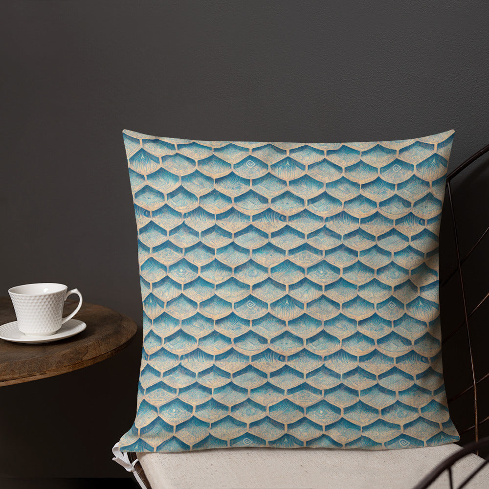 Seafoam Scales Premium Pillow