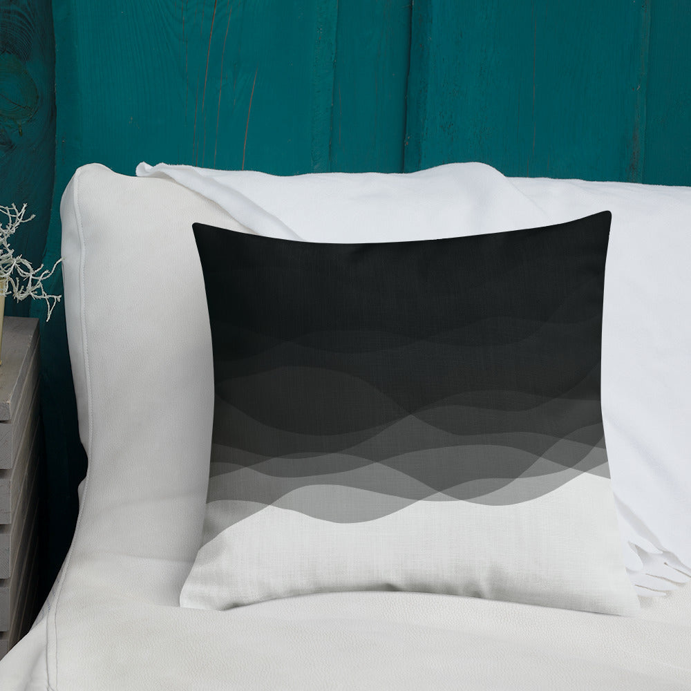 Graphite Waves Premium Pillow