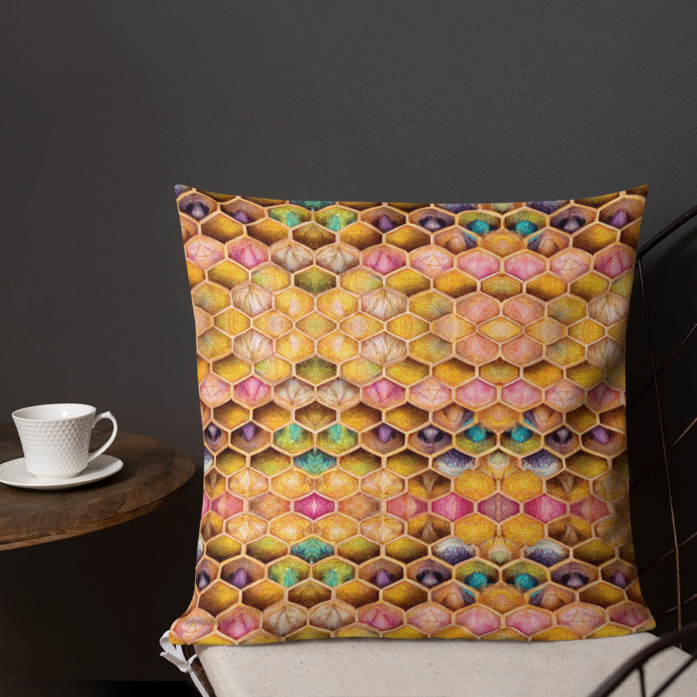 Rainbow Hive Radiance Premium Pillow