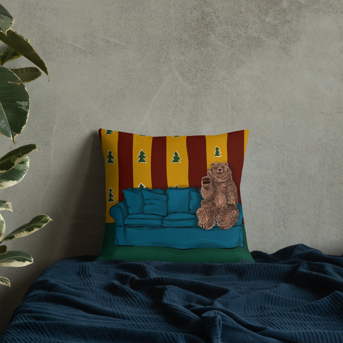 Mountain Bear Premium Pillow