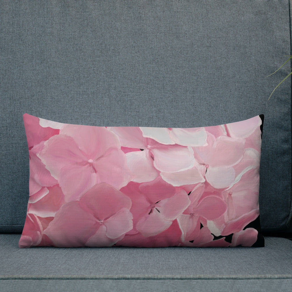 Carol’s Hydrangea Premium Pillow