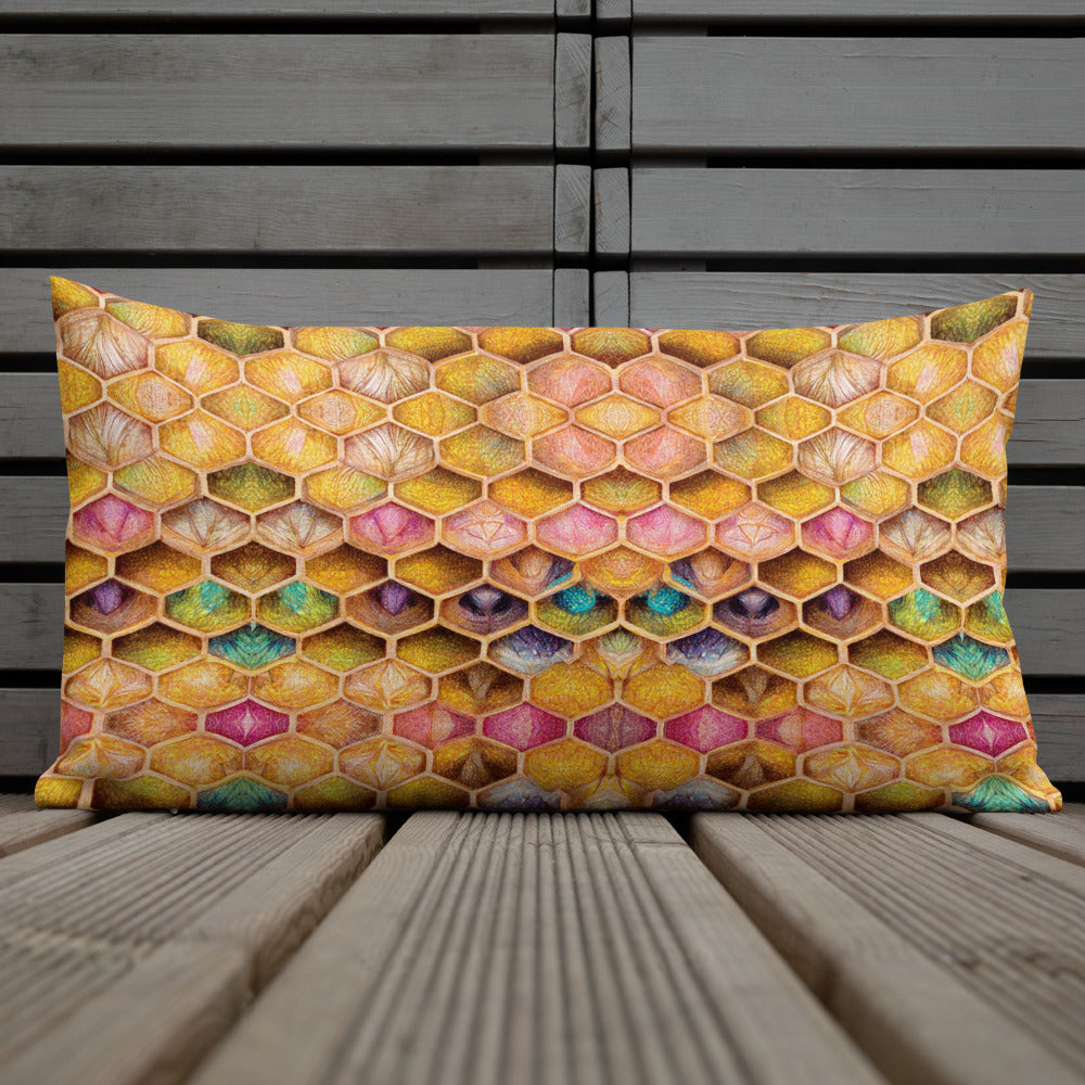 Rainbow Hive Radiance Premium Pillow