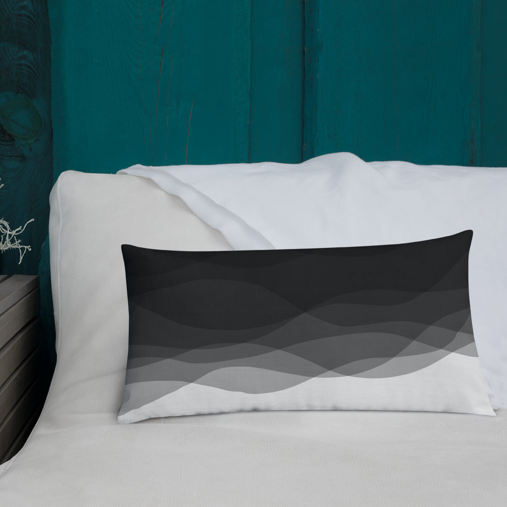 Graphite Waves Premium Pillow