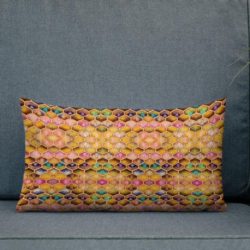 Rainbow Hive Radiance Premium Pillow