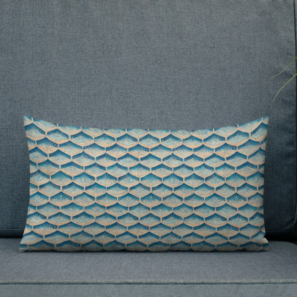 Seafoam Scales Premium Pillow