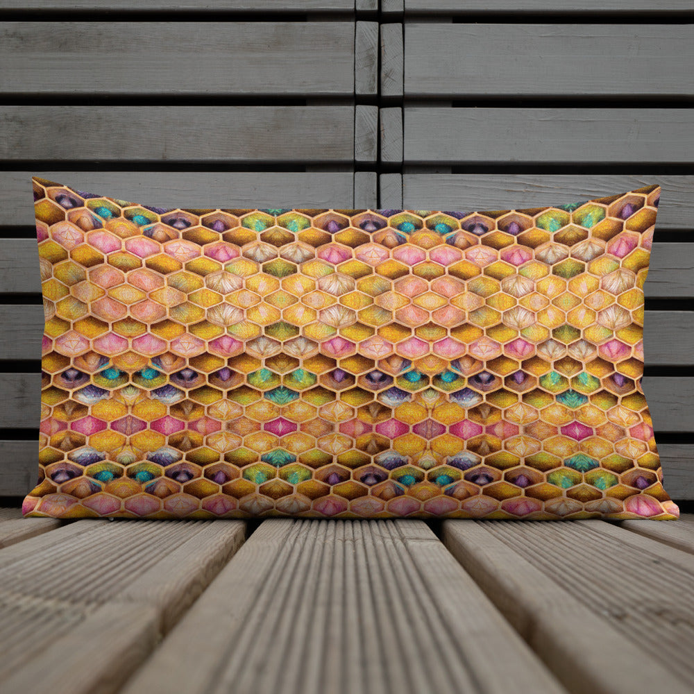 Rainbow Hive Radiance Premium Pillow